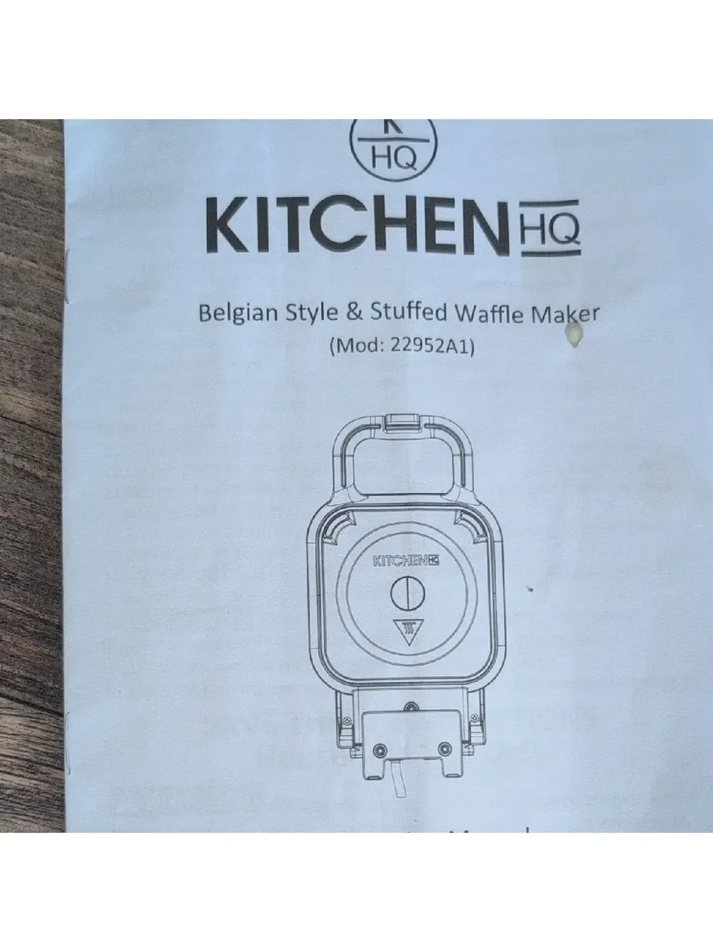 Kitchen HQ Belgian Style & Stuffed Waffle Maker 22952A1 HSN